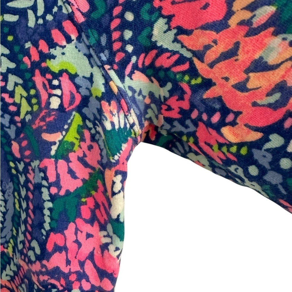 Lilly Pulitzer Pink Blue Multi No Prob Llama Skipper Popover UPF 50+ - Picture 5 of 11